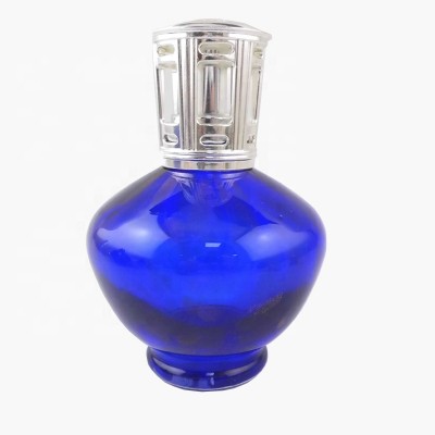 elegant blue decorative craft  pattern aroma essential oil  burner aroma lamp