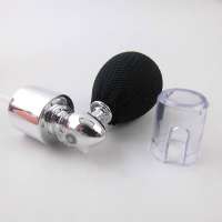 Cosmetic 18mm Silver Screw Neck Plastic Cap Black Bulb Powder  Pump Spray Atomizer