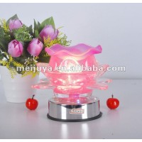 Beautiful lotus flower design luxury glass electric fragrance lamp