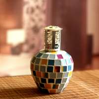 Mosaic glass fragrance oil lamp